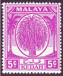 Stamp Auction - Malaiische Staaten - Kedah - Philately: ASIA single lots  including Special Catalog Malaya Auction #39 Day 3, lot 9064